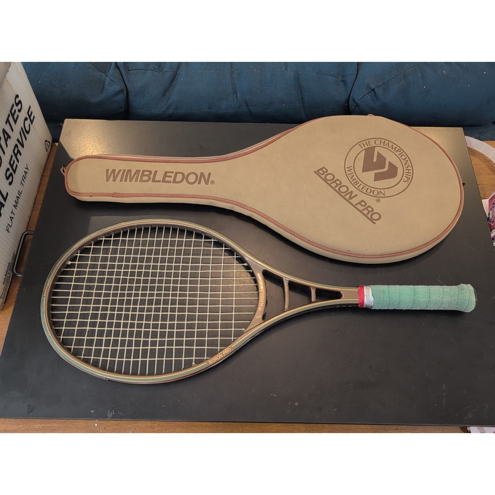 Wimbledon Tennis Racket Racquet Boron Pro With Case 4 1/2"